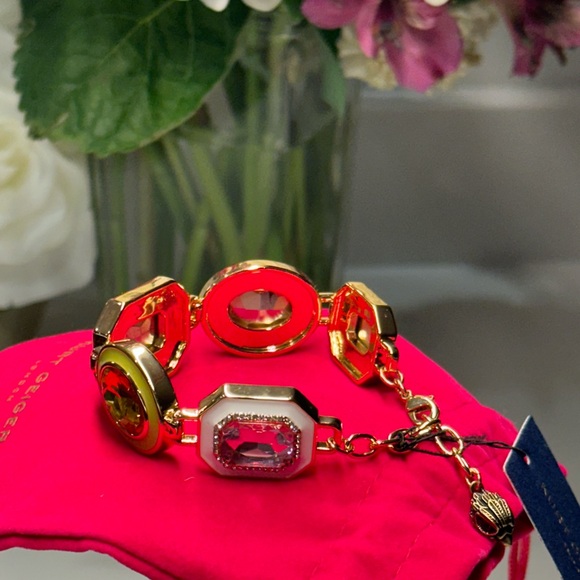 Kurt Geiger Gold Bracelet with Vibrant Gemstones - Picture 5 of 6